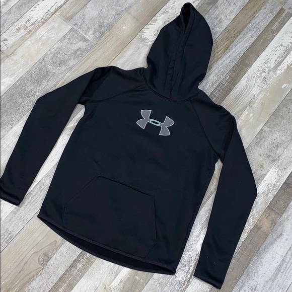 Women’s Black & Teal UA Storm Hooded Sweatshirt - Picture 1 of 8